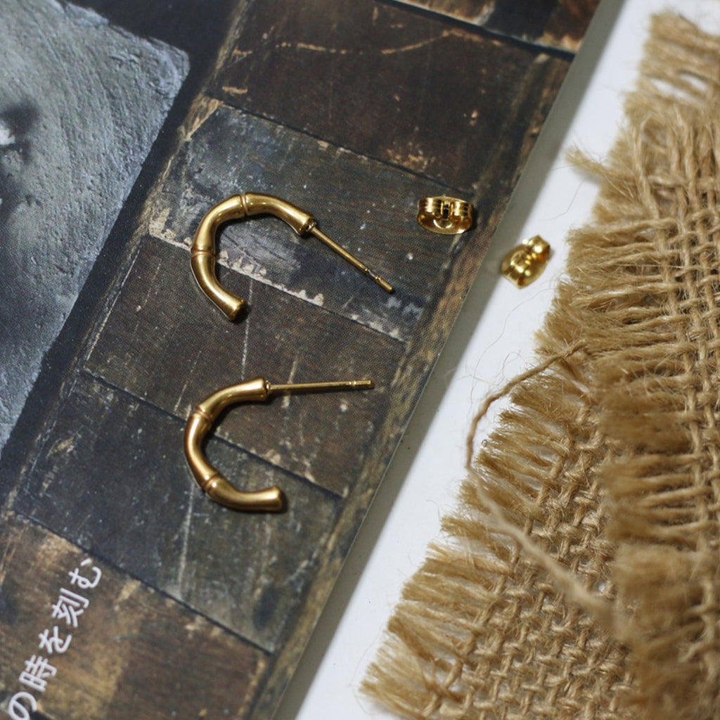 Bamboo Stud Earrings