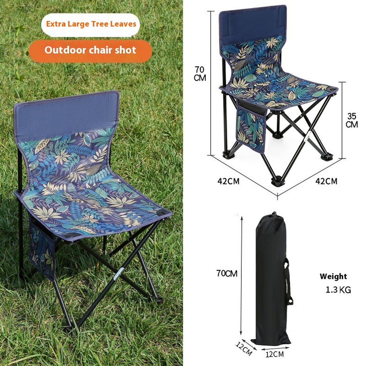 Barbecue Family Camping Oxford Folding Chair