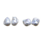 Baroque Pearl Stud Earrings Tail Bead