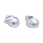 Baroque Pearl Stud Earrings Tail Bead