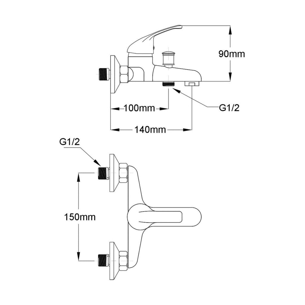 Bathroom Shower Mixer Set Chrome