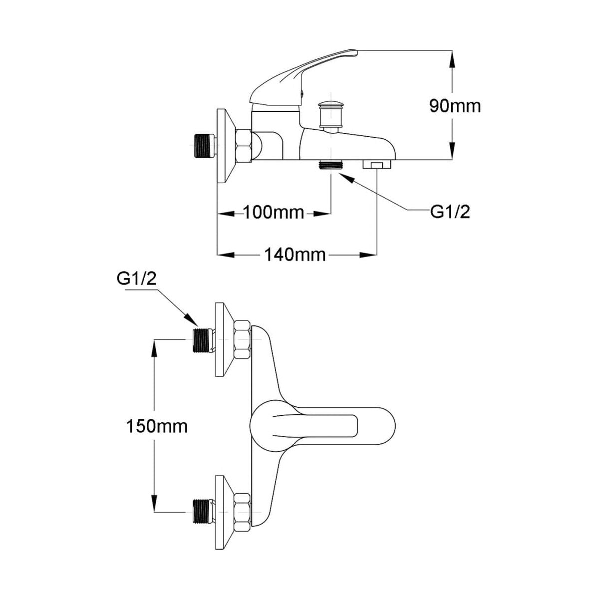 Bathroom Shower Mixer Set Chrome