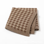 Houndstooth Knitted Baby Blanket