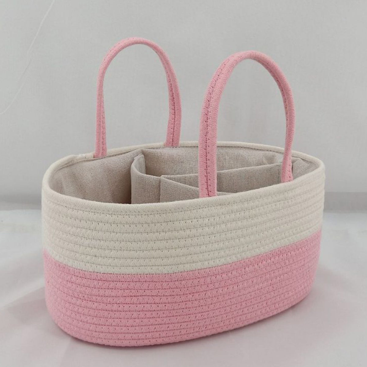 Diaper Caddy Organizer Large Cotton Rope Nursery