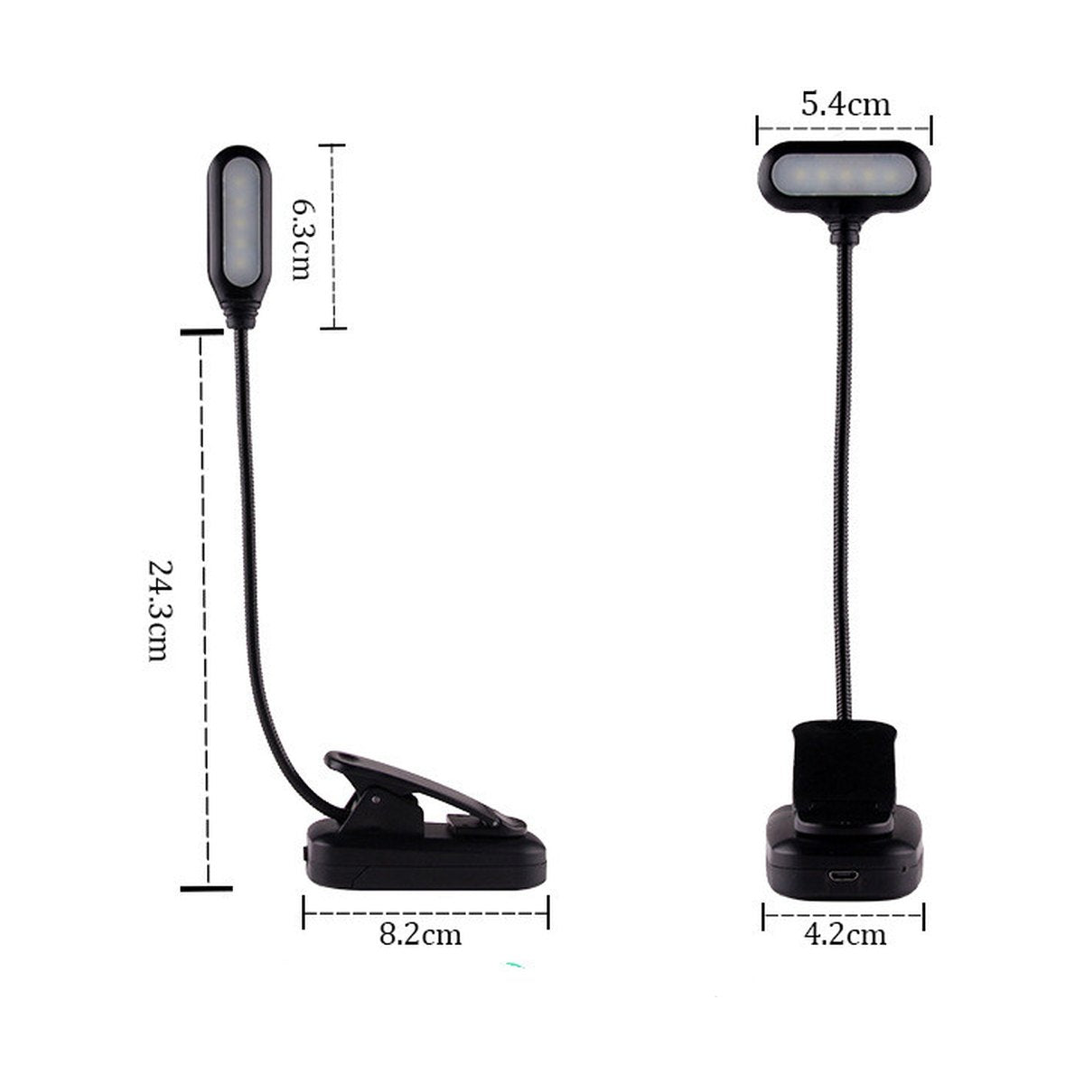 Bedside Reading Clip Lamp USB Charging Hose