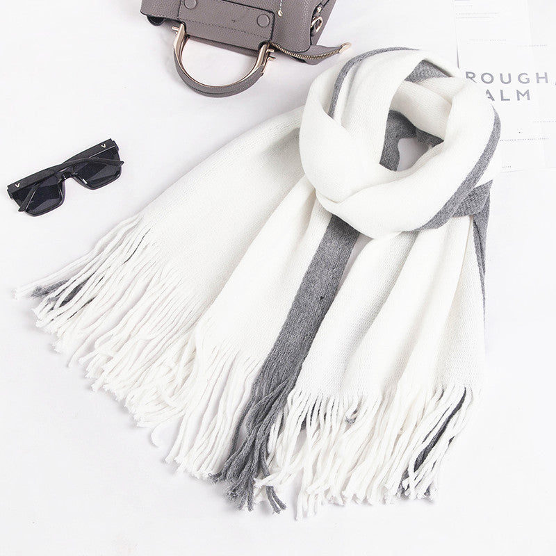 Woolen Scarf Knitted Bib Shawl
