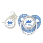 Jewelled Pacifier Clip with Chain