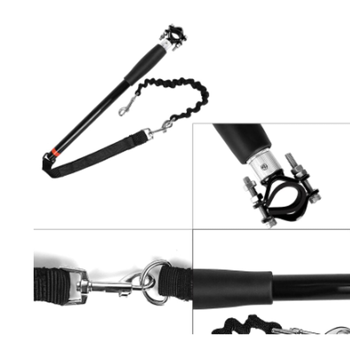 Bicycle Walking Dog Leash Chain Loading Unloading
