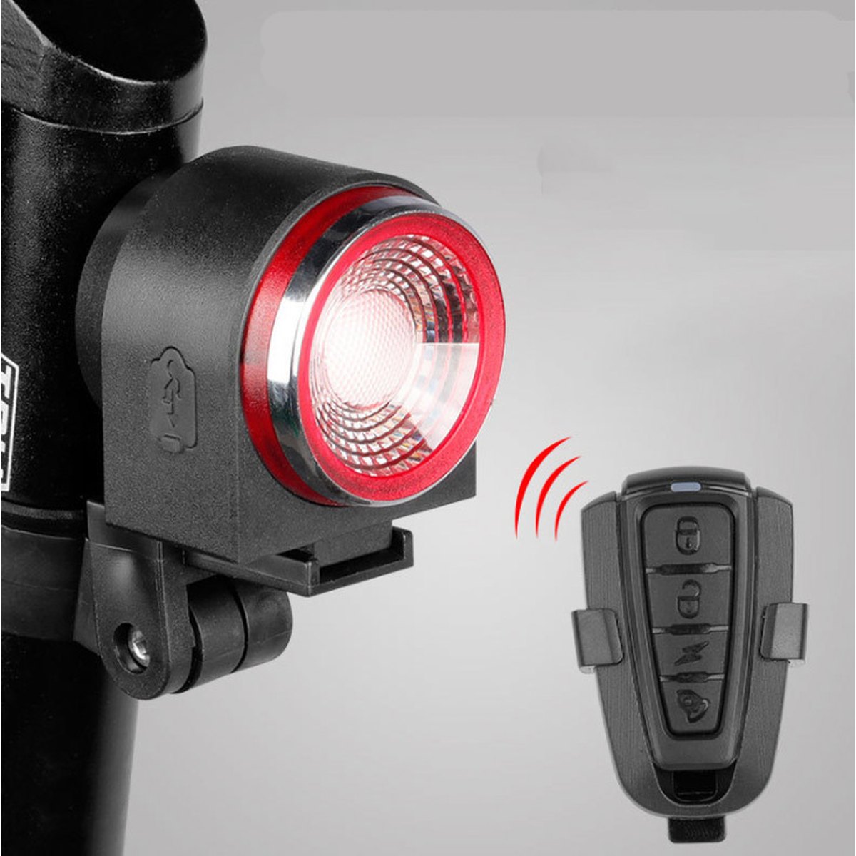 Bike Rear Light Intelligent Sensor Anti-theft Alarm