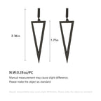 Black Triangle Earrings