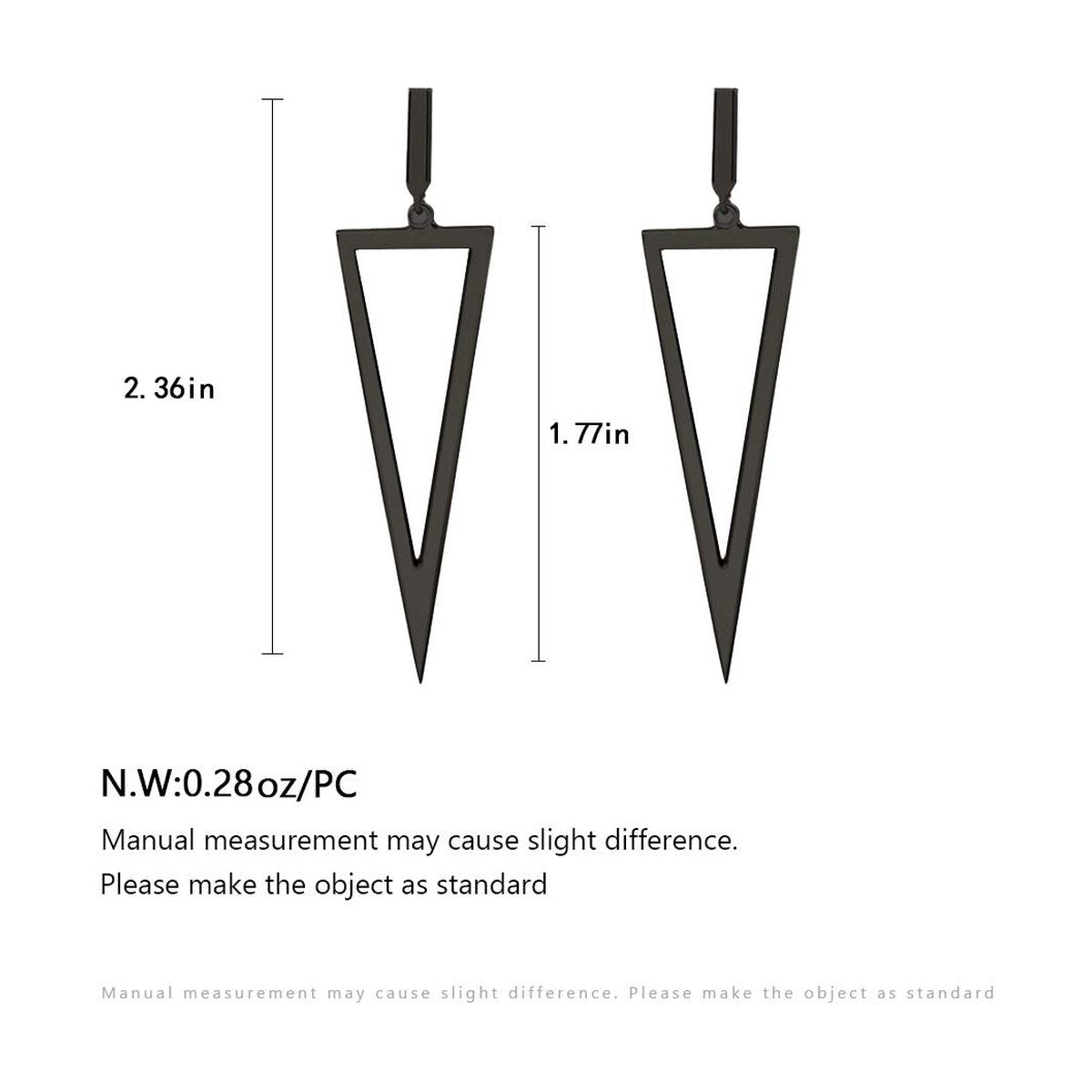 Black Triangle Earrings