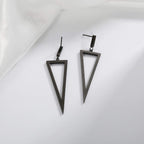 Black Triangle Earrings