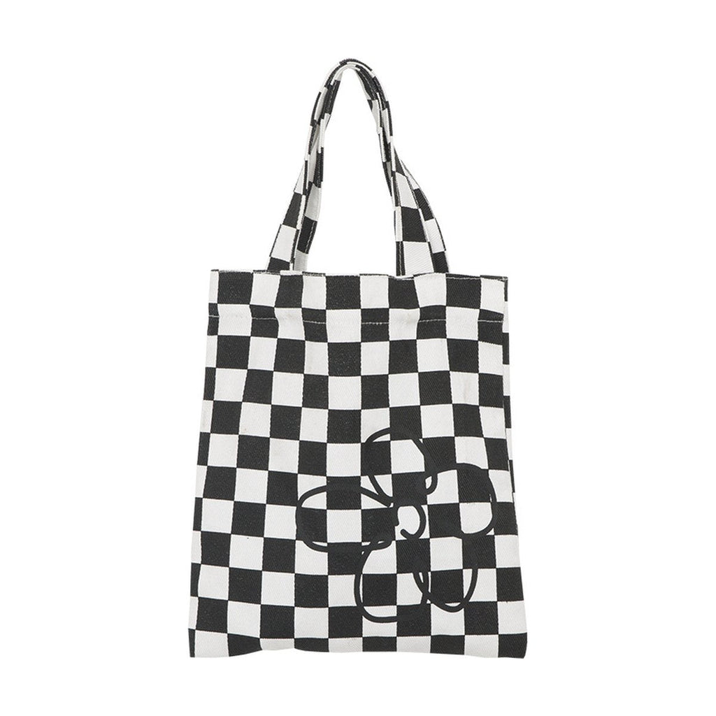 Black White Small Handbag Canvas