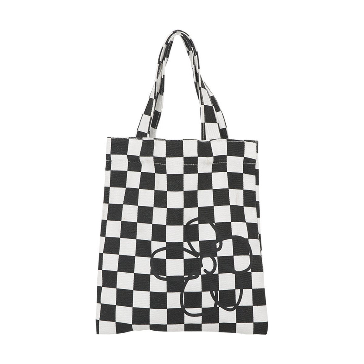 Black White Small Handbag Canvas
