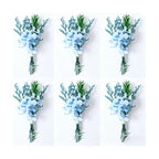 Blue Hydrangea Mini Bouquets, 6 Pieces