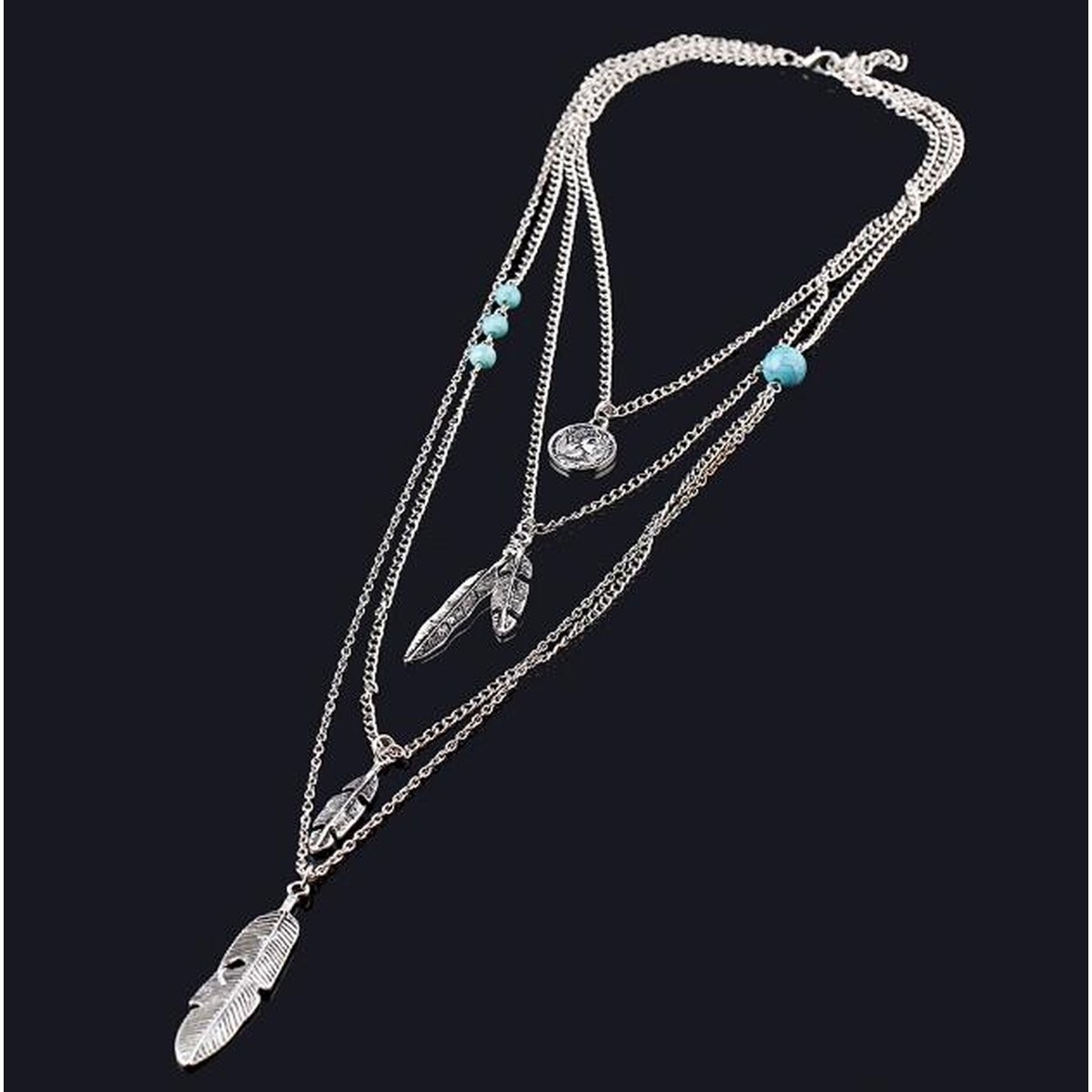 Bohemian Multi-layered Stereoscopic Necklace