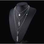 Bohemian Multi-layered Stereoscopic Necklace