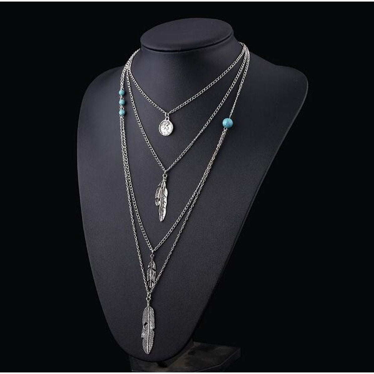 Bohemian Multi-layered Stereoscopic Necklace