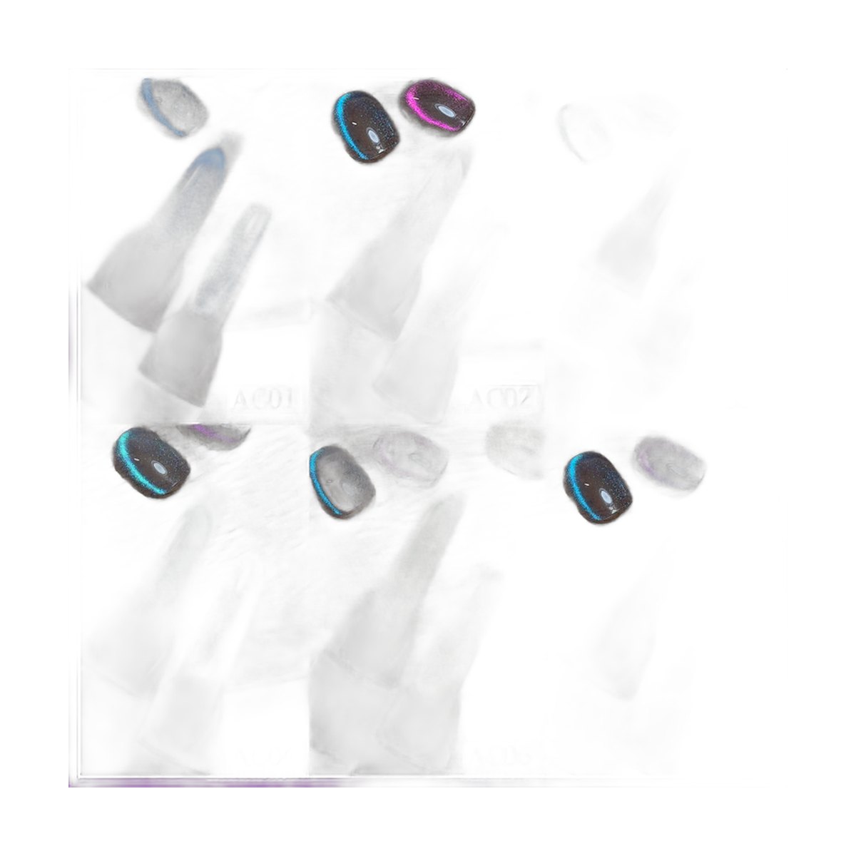 Born Pretty Crystal Cat Eye Gel Polish – 6 Shades