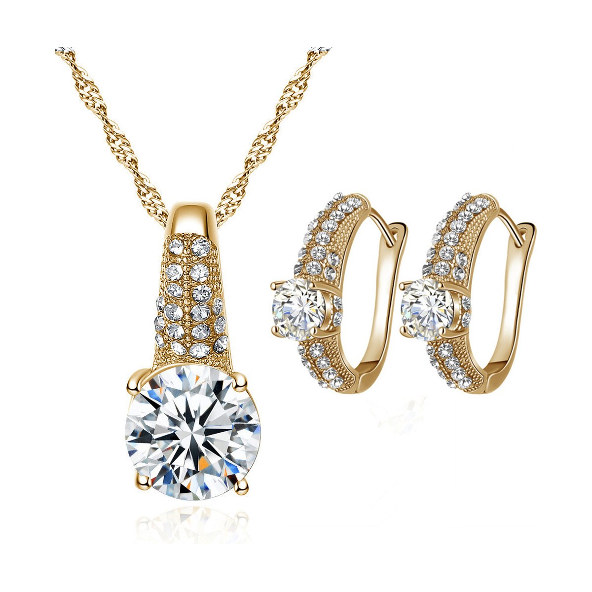 Bridal Necklace Earring Jewelry Set