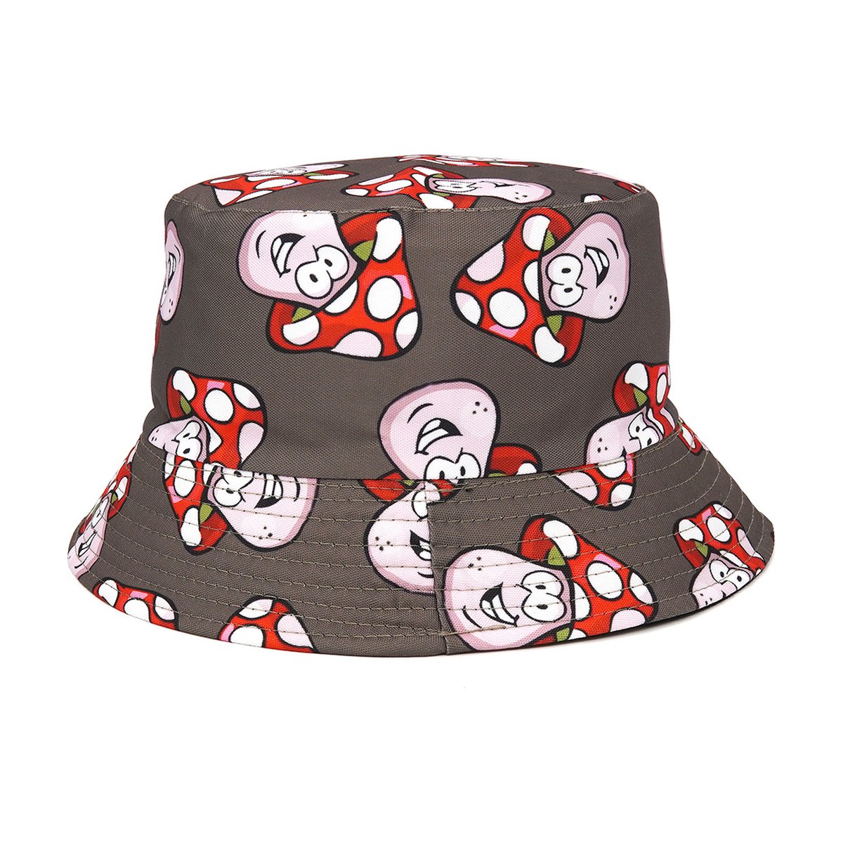 Bucket Cartoon Mushroom Double-sided Wear Hat