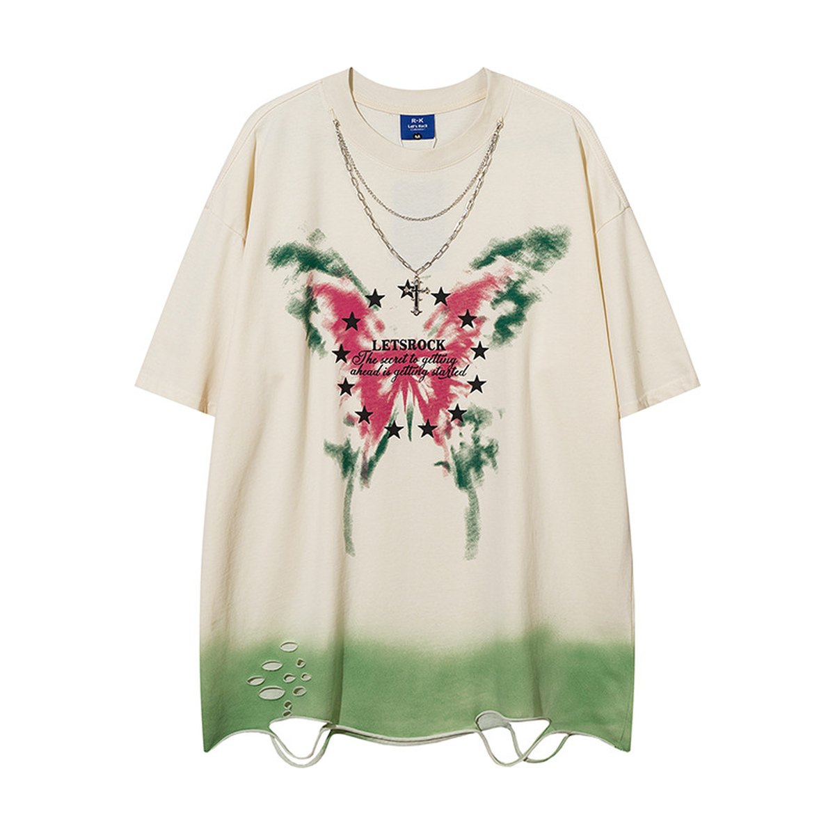 Butterfly Abstract Necklace Short Sleeve