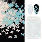 Butterfly Flower Nail Art Sequins Crystal Glue