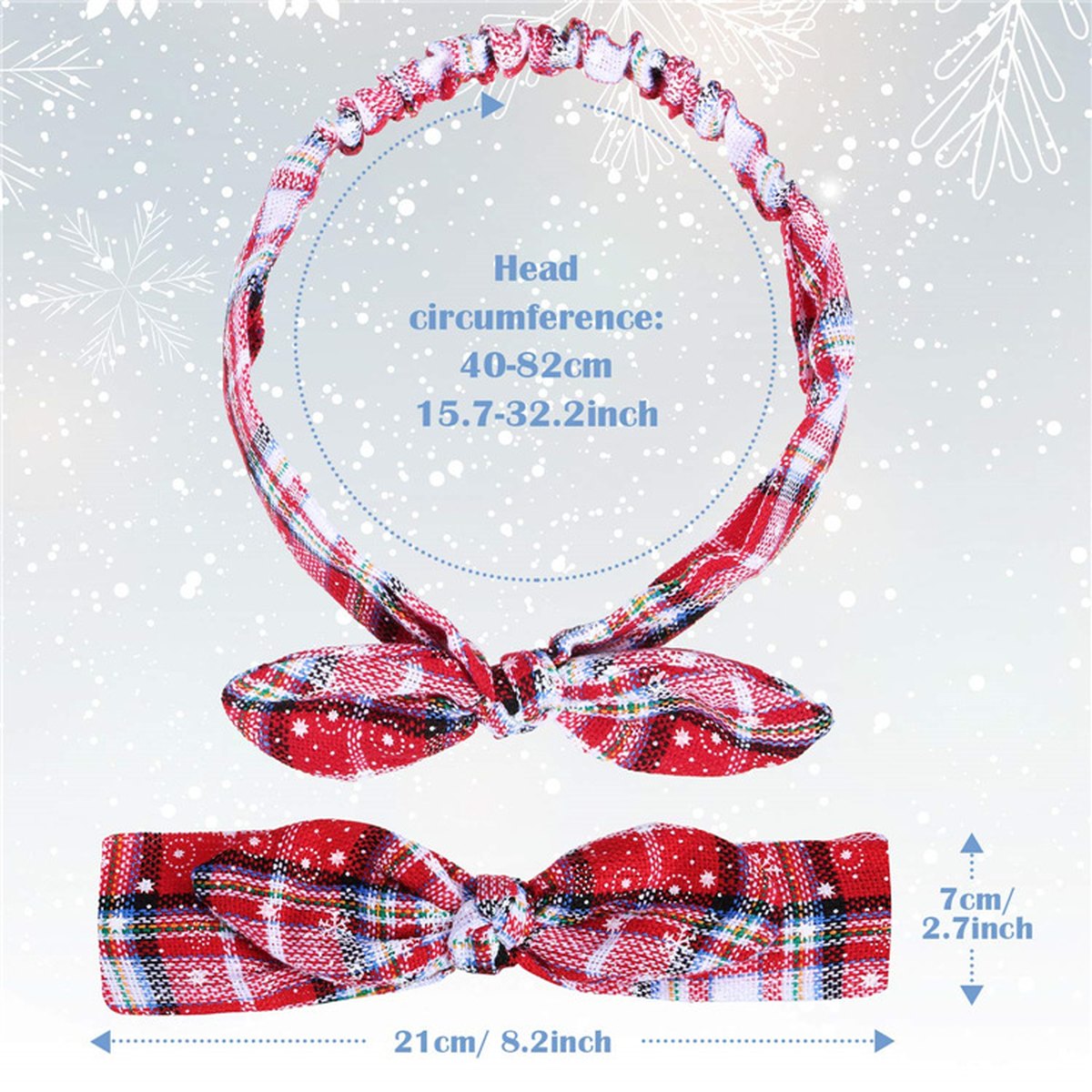 Christmas Bunny Ear Headband