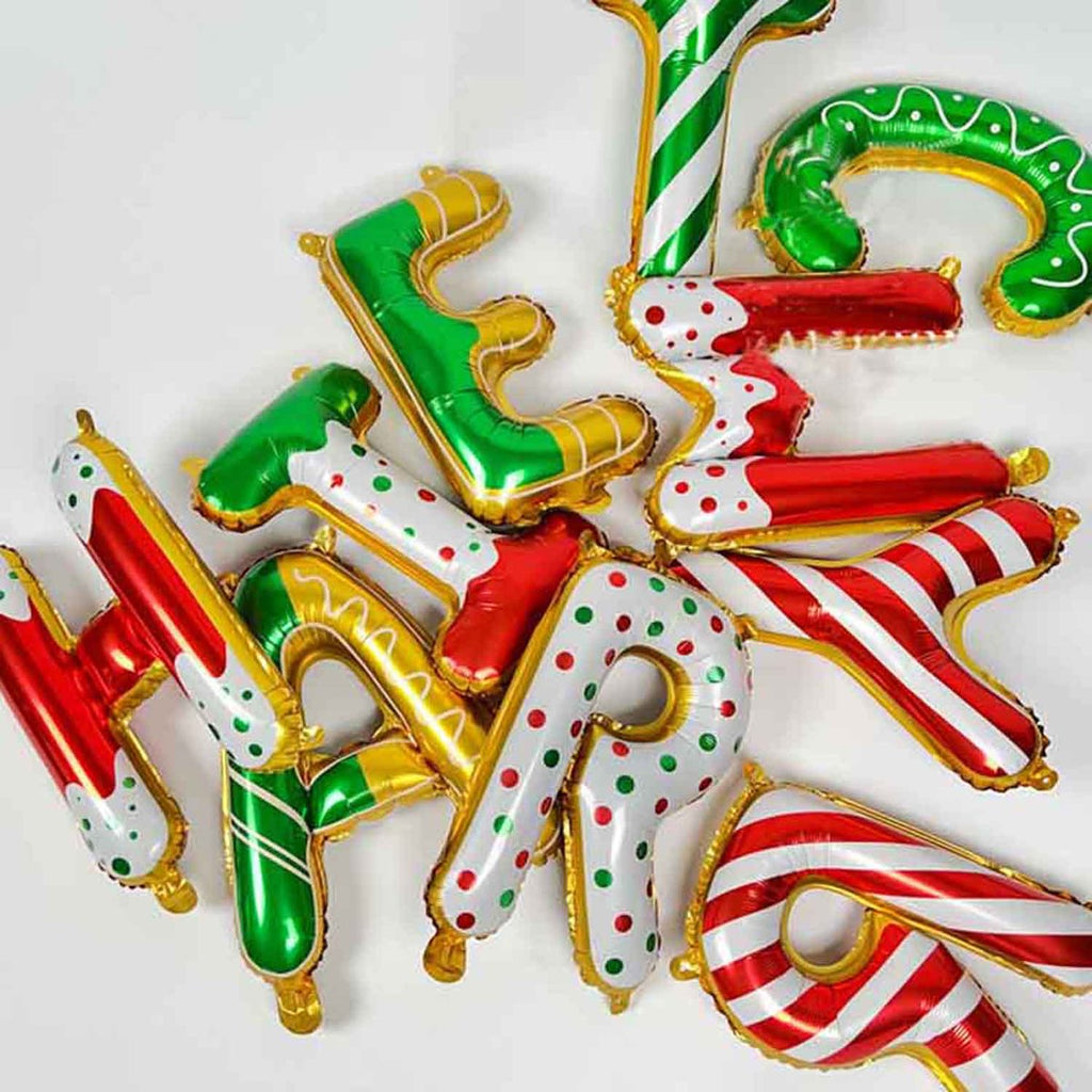 Christmas Foil Balloon Banner (14 pcs)