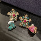 Christmas Hat & Boot Stud Earrings