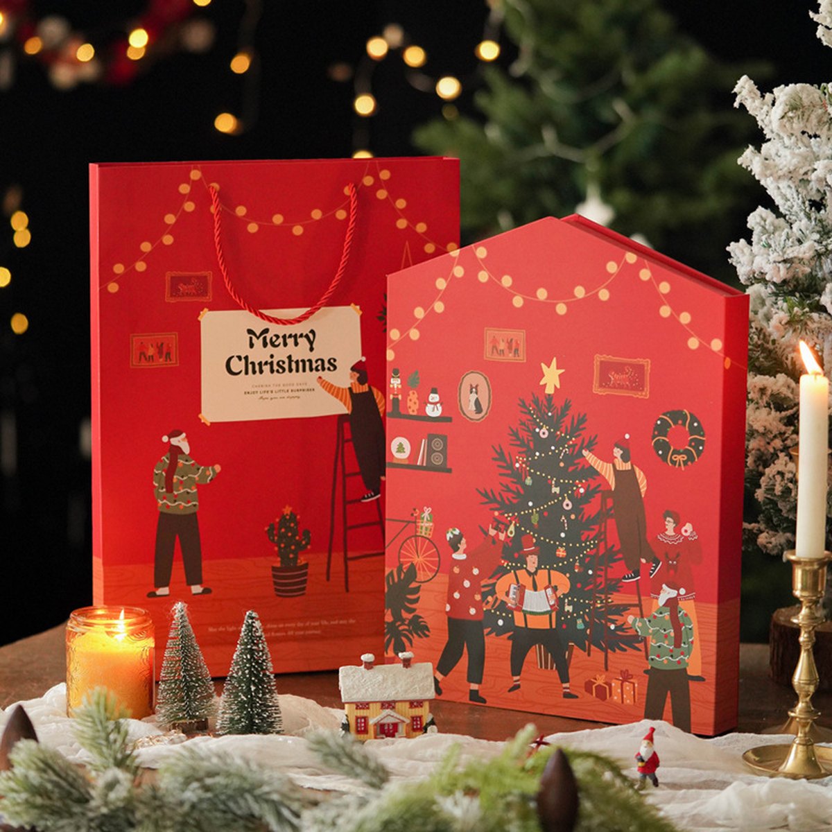 Christmas House Gift Box