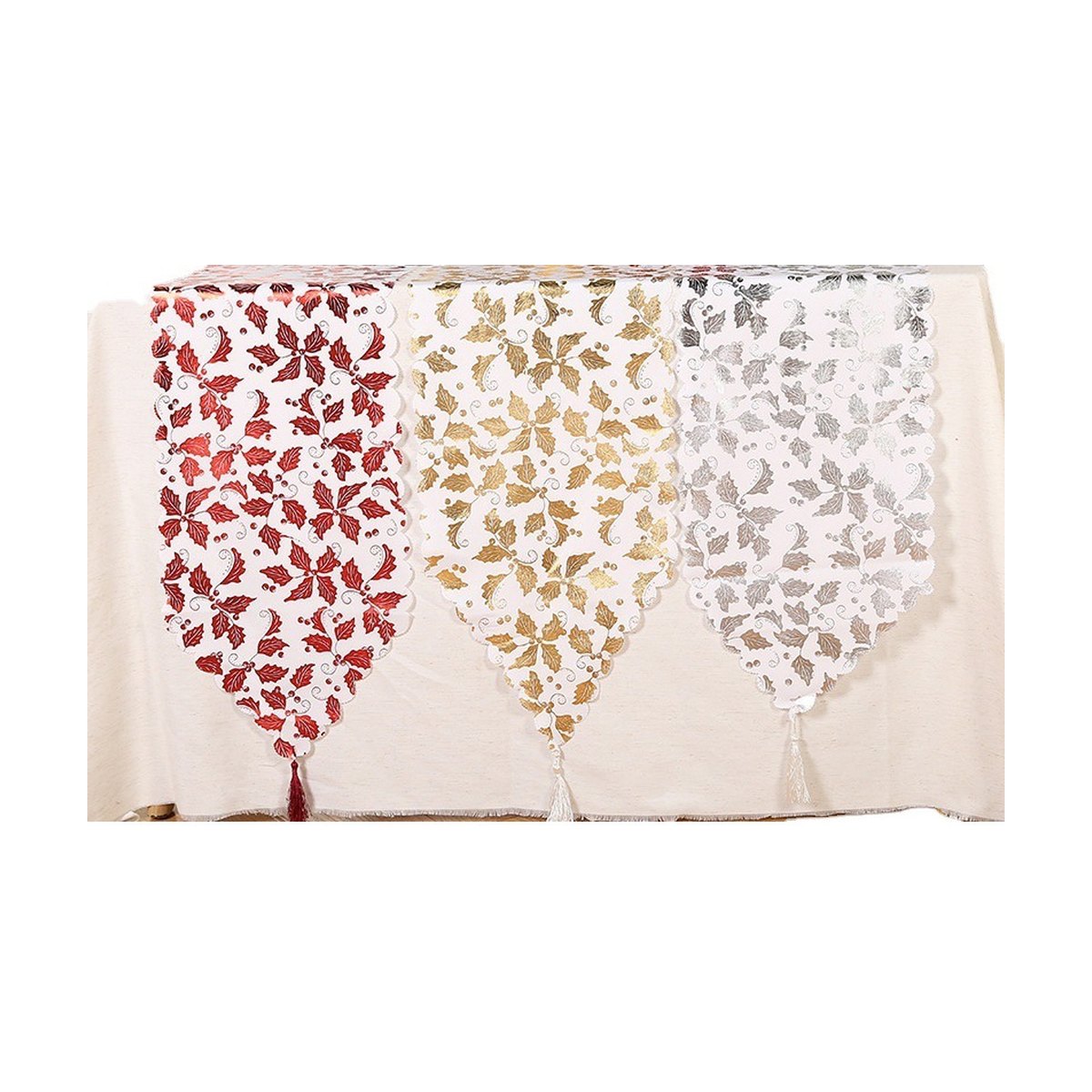 Christmas Leaf Table Runner