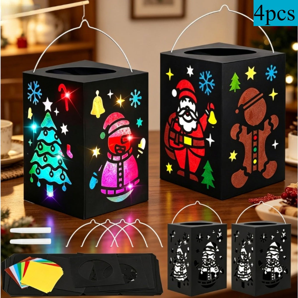 Christmas Paper Lantern Craft Kit (4 pcs)