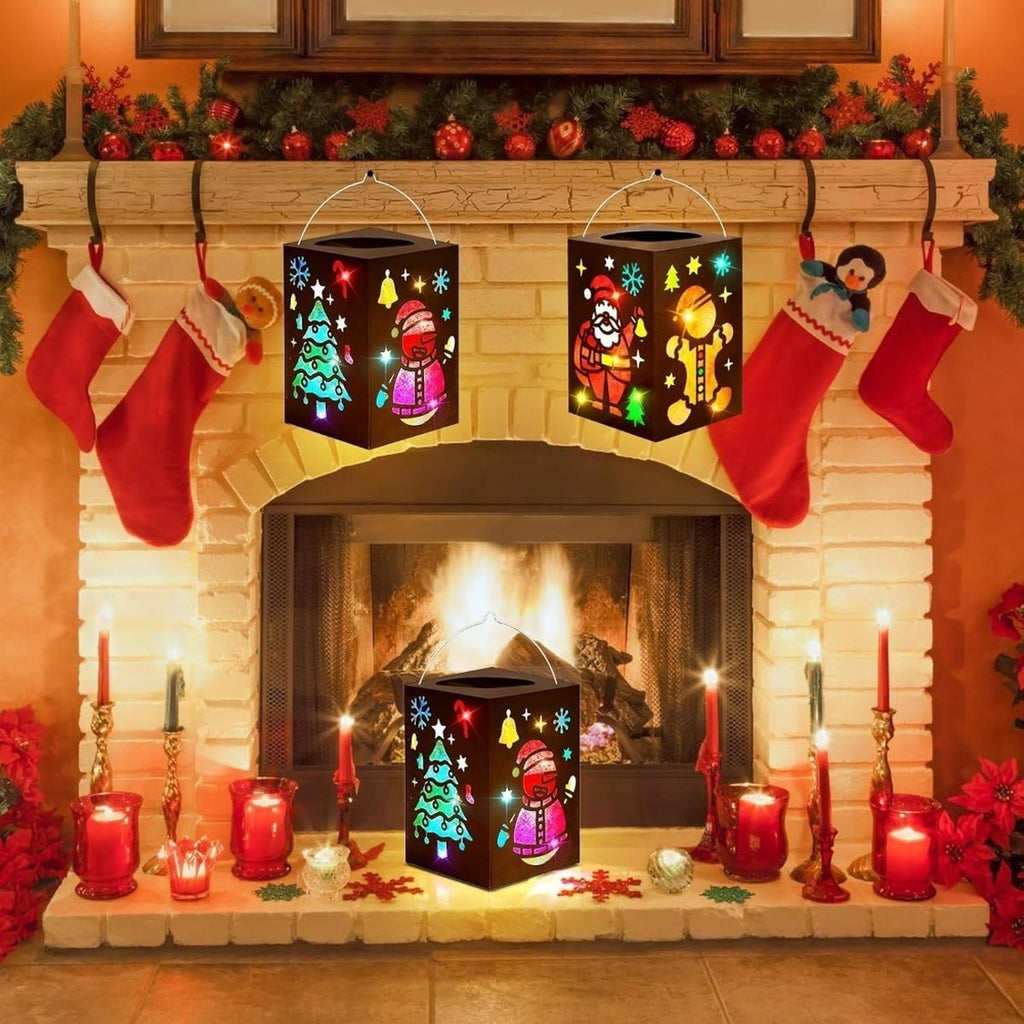 Christmas Paper Lantern Craft Kit (4 pcs)
