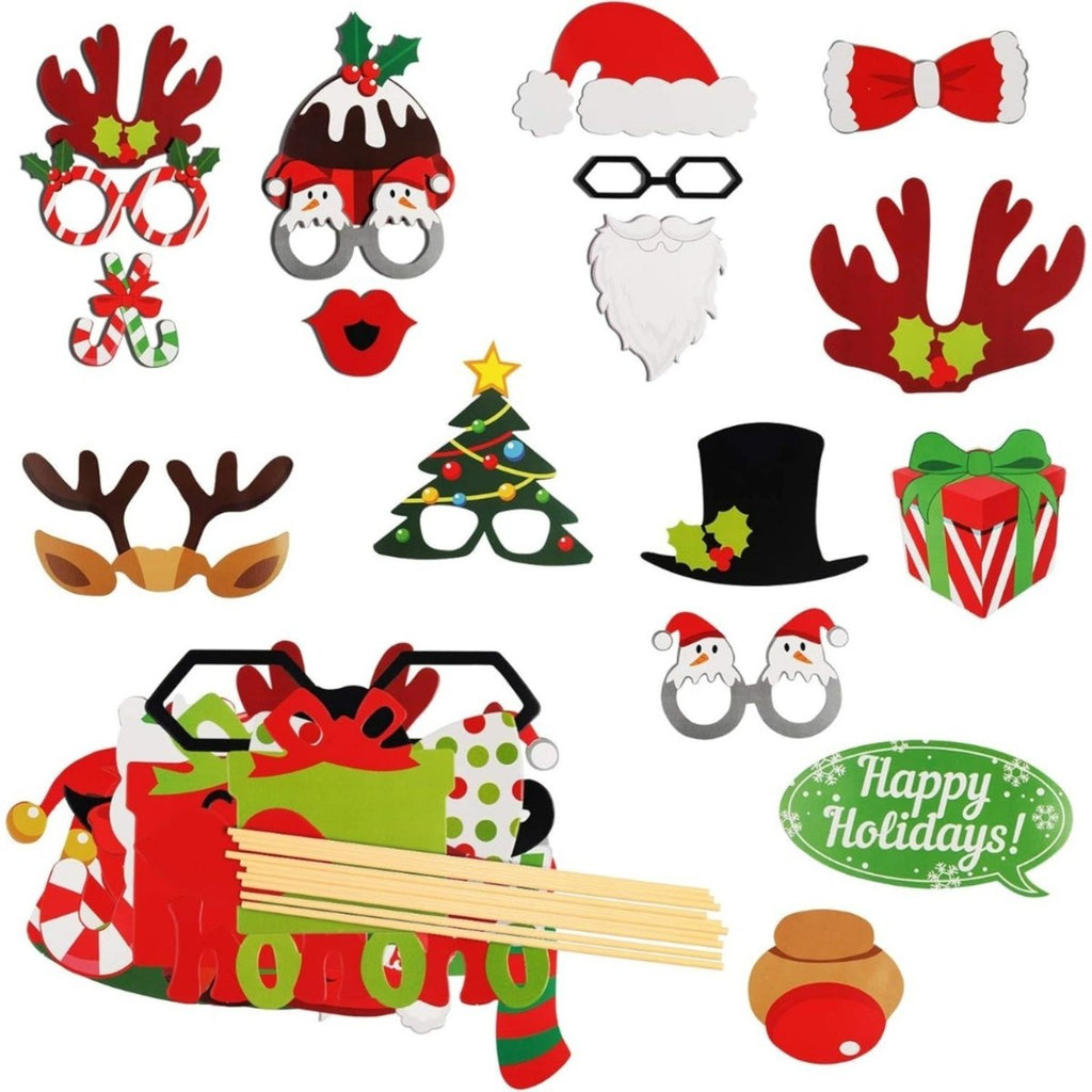 Christmas Photo Booth Props (49 pcs)