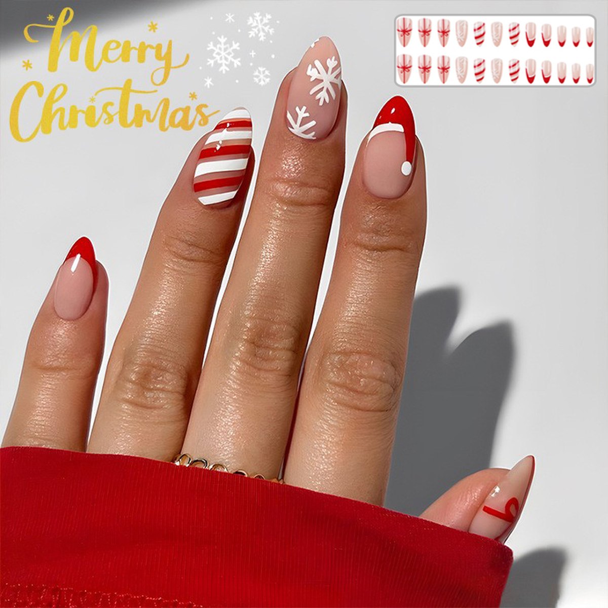 Christmas Press-On Nails (24 pcs)