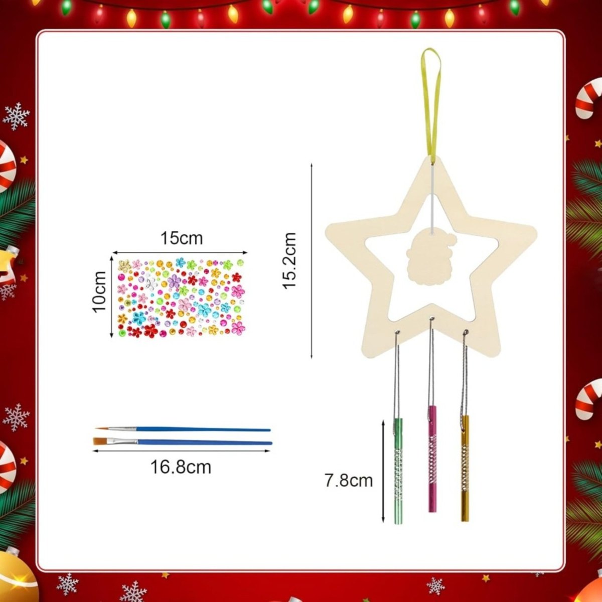 Christmas Star Wind Chime Craft Kit