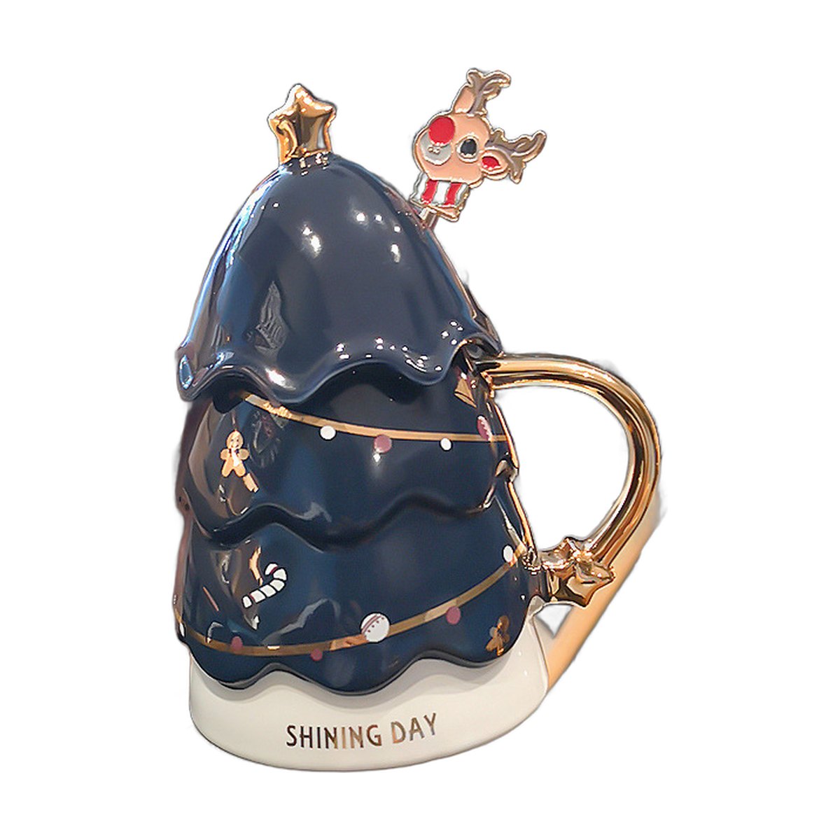 Christmas Tree Ceramic Mug, 450 ml