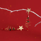 Christmas Tree Star Earrings