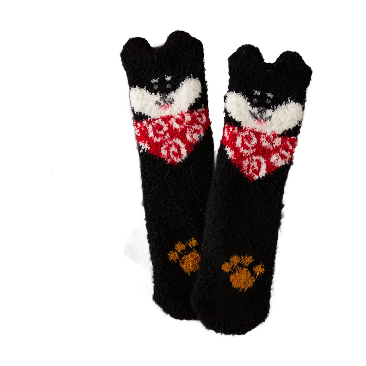 Coral Fleece Christmas Tube Socks