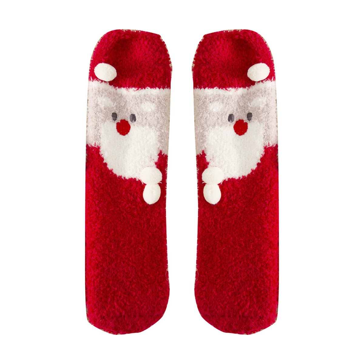 Coral Fleece Christmas Tube Socks