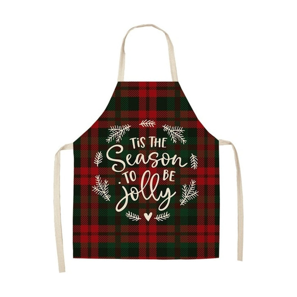 Cotton Linen Christmas Apron