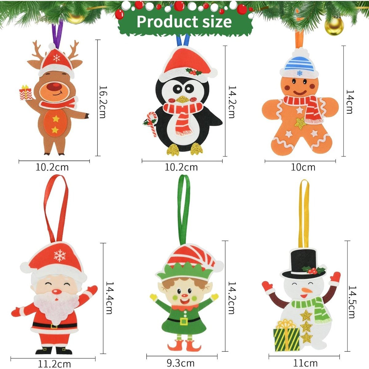 DIY Christmas Hanging Decorations (12 pcs)