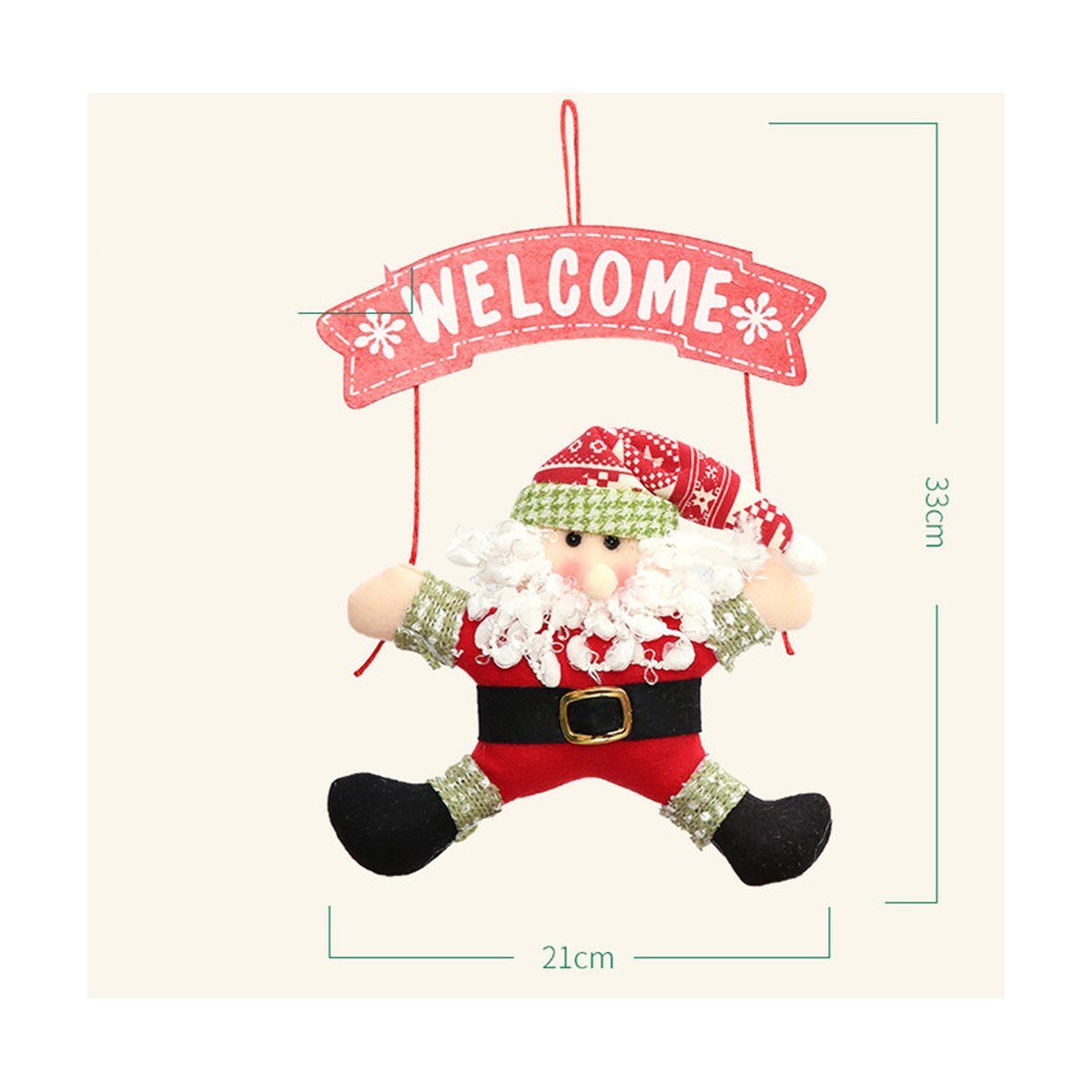 Fabric Christmas Door Hanger