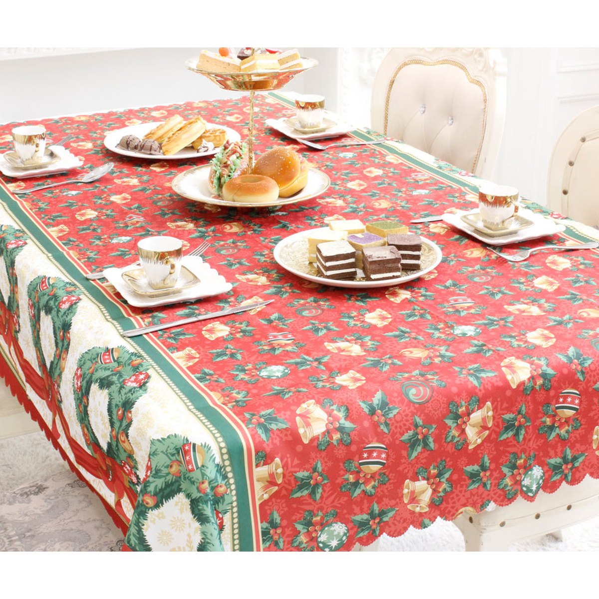 Fabric Christmas Tablecloth, 150 x 180 cm