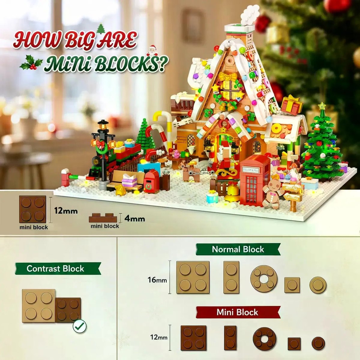 Gingerbread House Building Block Advent Calendar