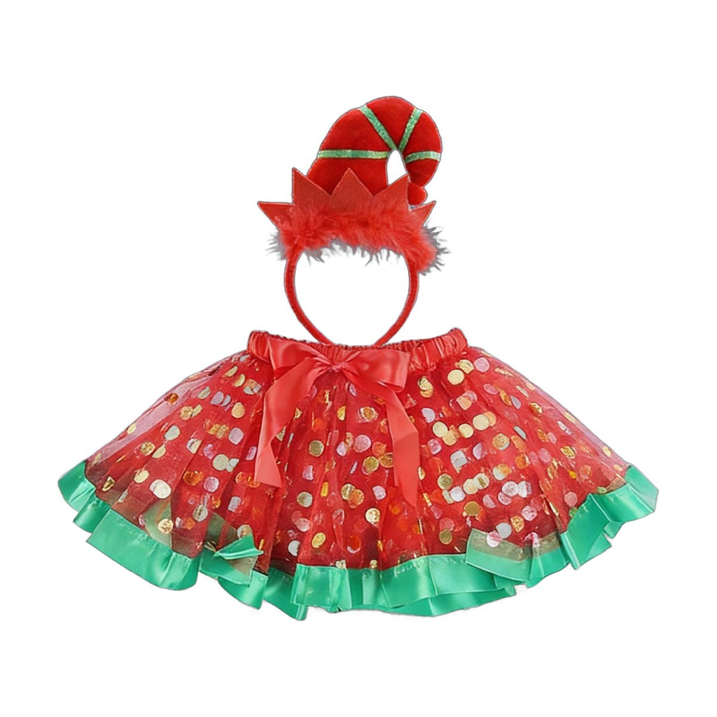 Girls' Christmas Elf Tutu Set