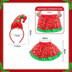 Girls' Christmas Elf Tutu Set