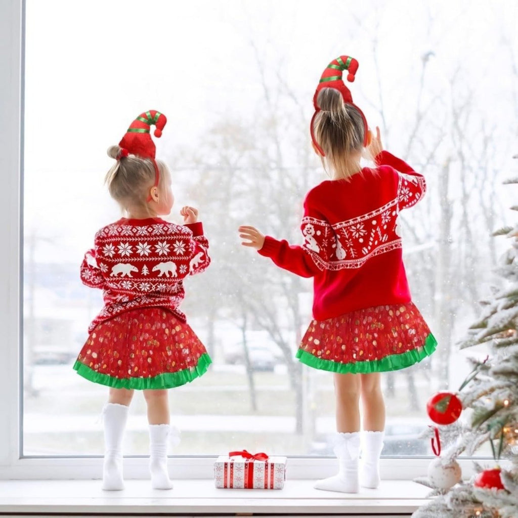 Girls' Christmas Elf Tutu Set