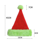 Green Plush Christmas Hat, 32 x 45 cm